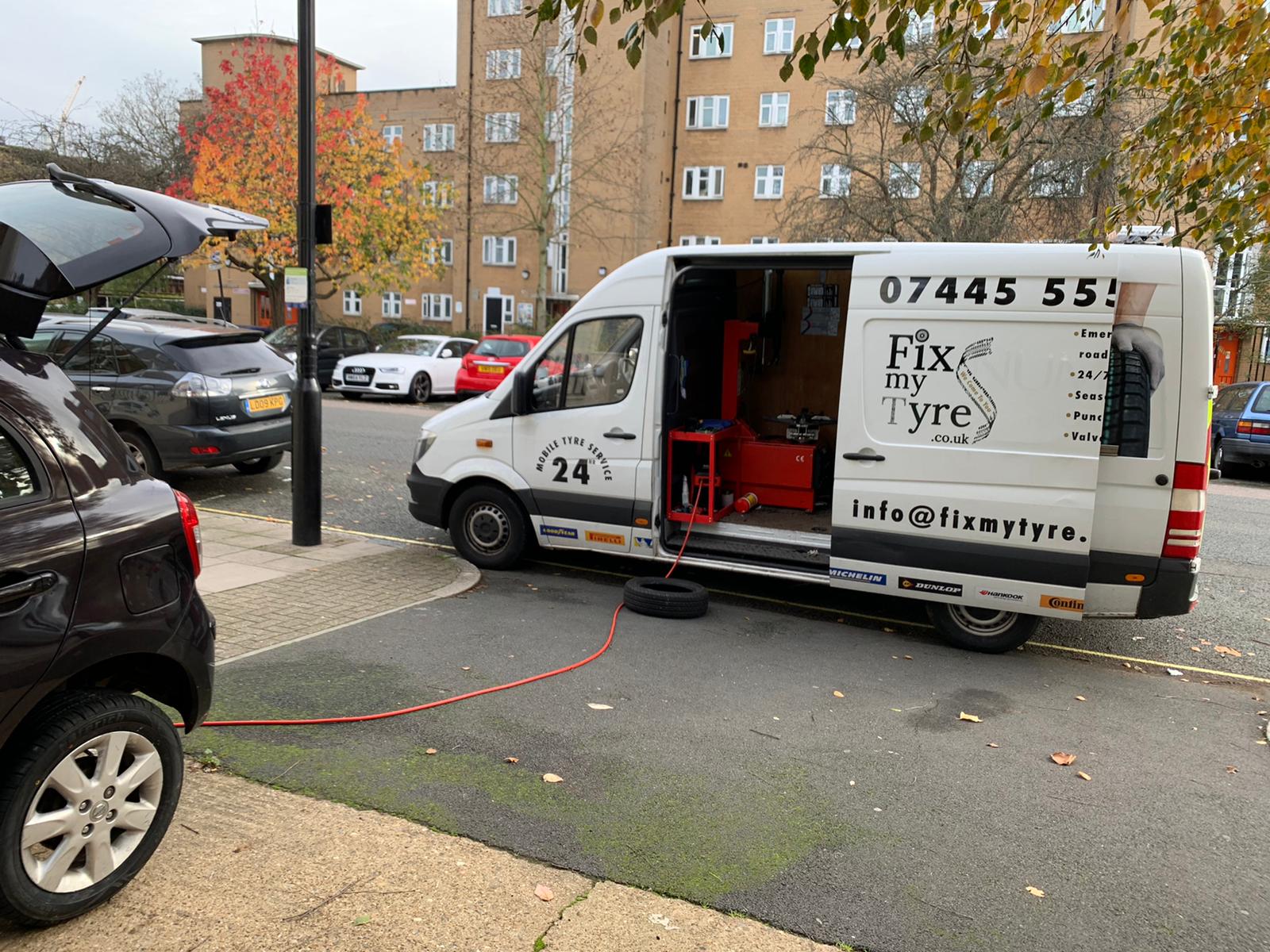 Mobile tyre fitting in Bedford