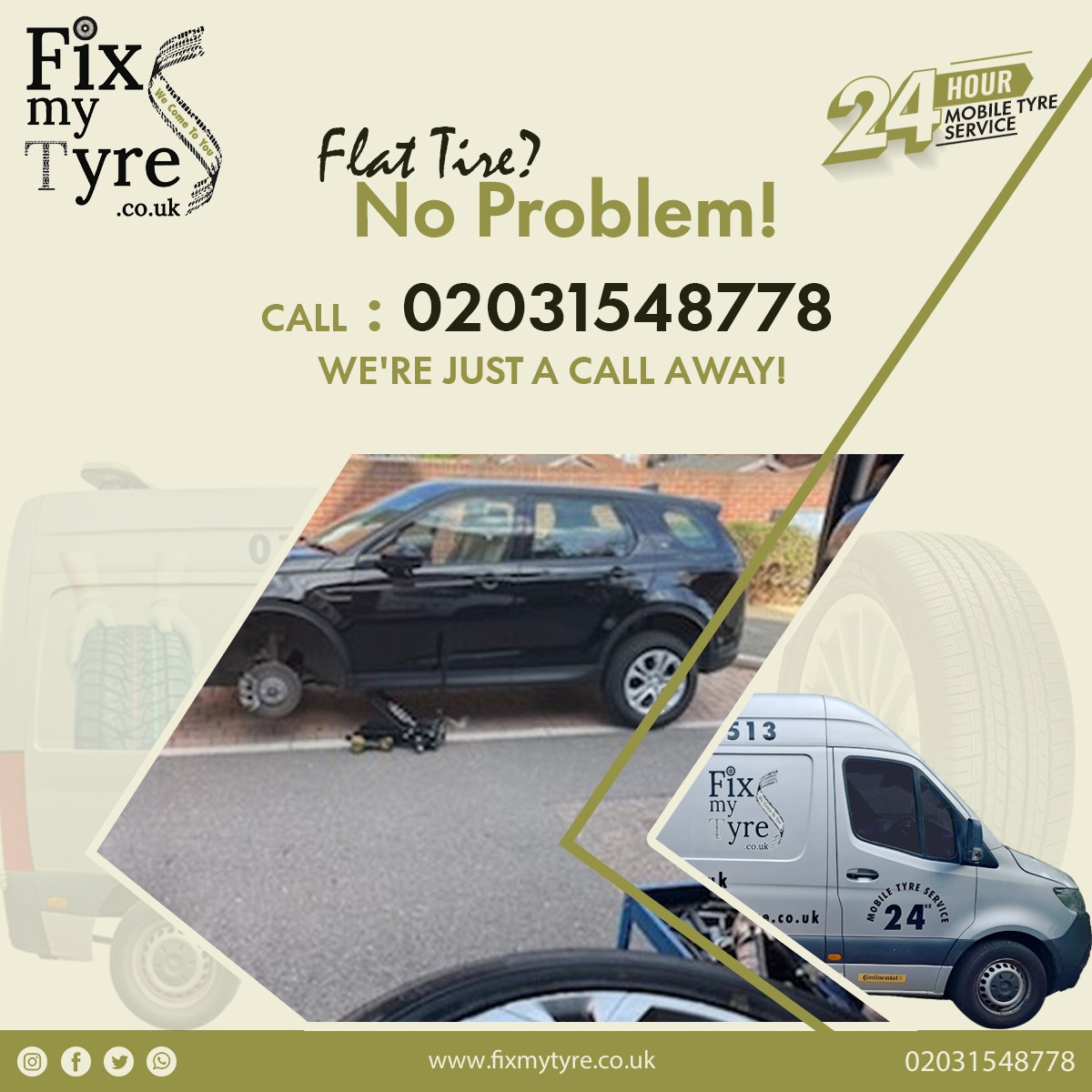 Fix My Tyre van at work